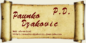 Paunko Džaković vizit kartica